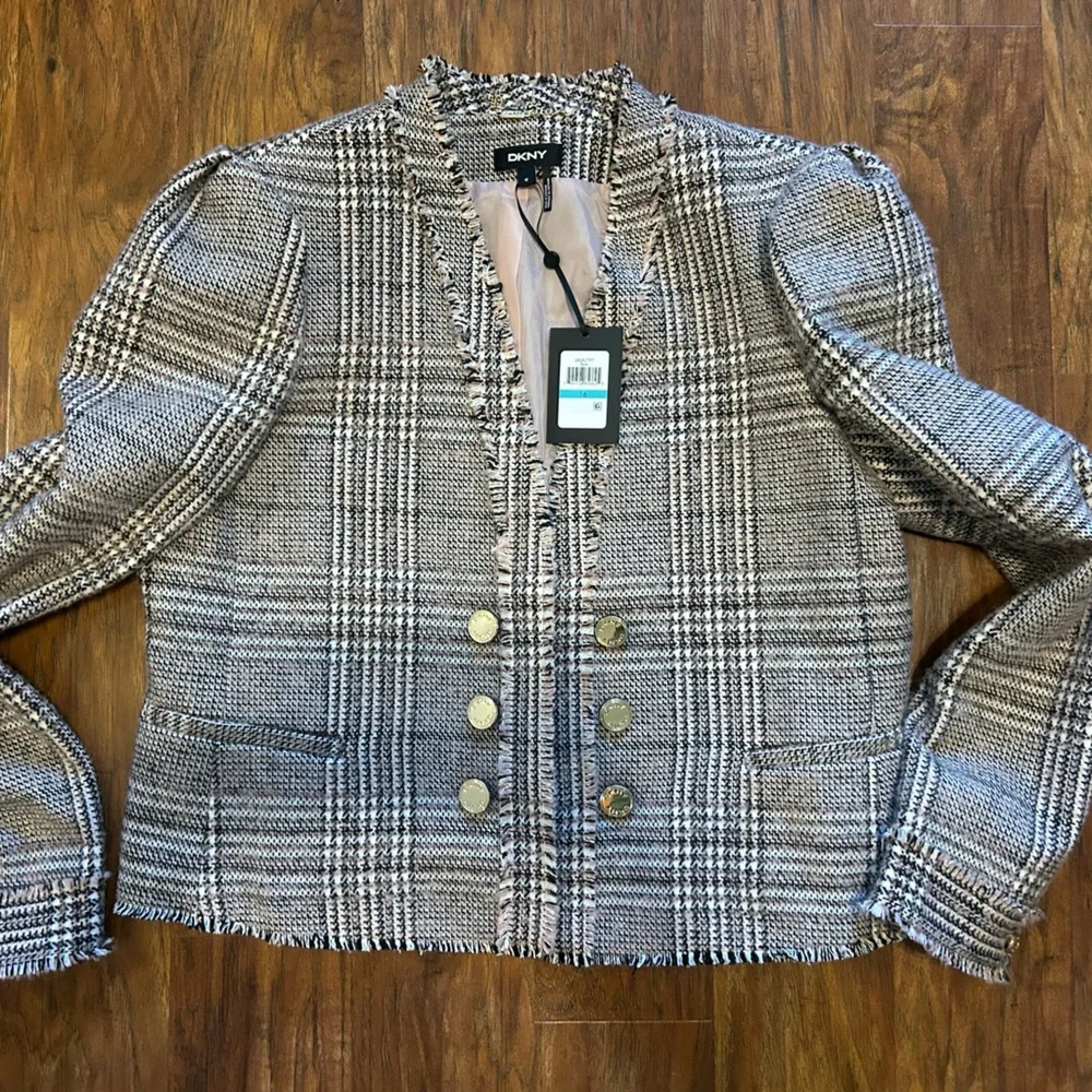 DKNY NWT Tweed Blazer Women’s Size 16 - Picture 3 of 11